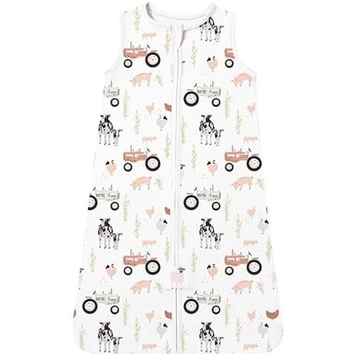 TotAha Light Sleep Sack, Stretchy, Soft, Cozy Wearable Blanket Sleep Bag with 2-Way Safe Zippers for 0-6-12-24 Months 0.5 TOG