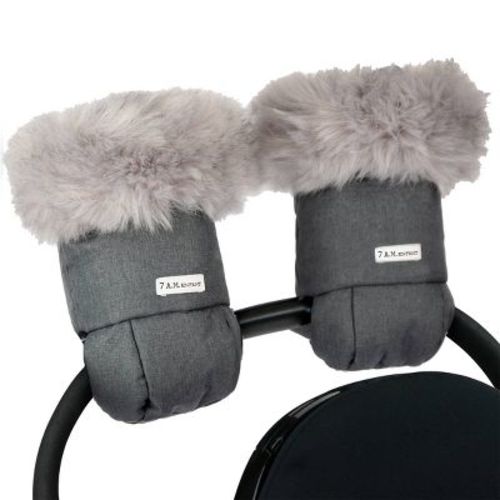 7am Enfant Warmmuffs Stroller Gloves - Heather Gray Dark