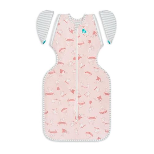 Love to Dream Swaddle Up Transition Swaddle, Patented Zip-Off Wings, Gently Help Baby Transition from Being Swaddled to Arms Free When Showing Signs of Rolling, Lite 0.2 TOG, 13-19 lbs, Pink