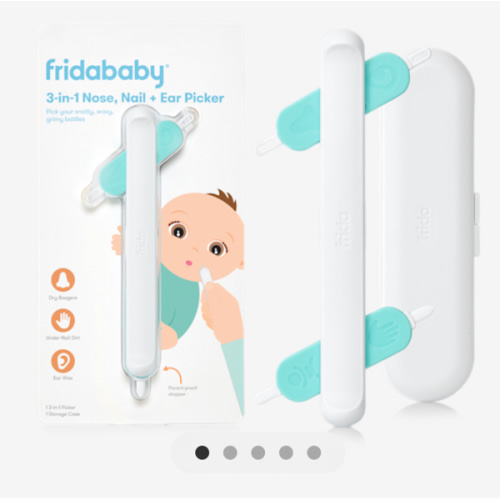 Frida Baby 3-in-1 Nose, Nail + Ear Picker by Frida Baby the Makers of NoseFrida the SnotSucker, Safely Clean Baby's Boogers, Ear Wax & More
