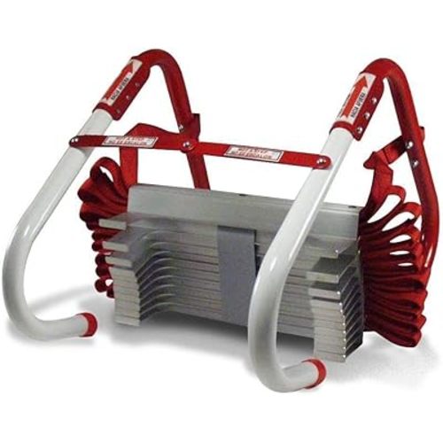 Kidde Fire Escape Ladder, 2-Story Rope Ladder, Extends to 13-Feet, Anti-Slip Rungs