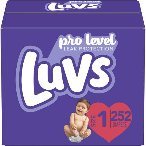 Diapers Newborn/Size 1 (8-14 lb), 252 Count - Luvs Ultra Leakguards Disposable Baby Diapers, ONE MONTH SUPPLY