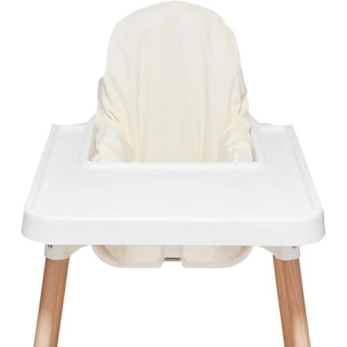 Highchair Cushion Cover, Compatible with IKEA Antilop Highchair, Stain-Proof, and Wipeable (Cushion NOT Included) (cc Cream)