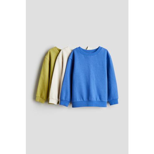 3-PACK SWEATSHIRTS, Bright Blue only - size 6X/7
