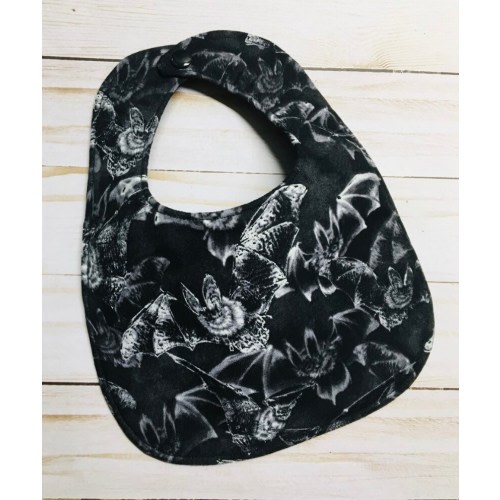 Spooky Midnight Creatures Bats Baby Bib Gothic Horror