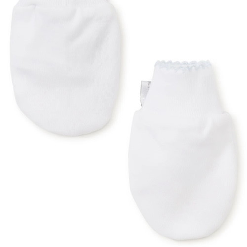 White/Blue Kissy Basics Mittens