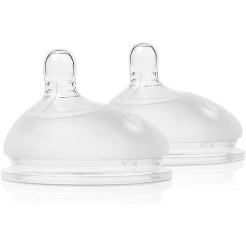 Olababy Gentle Bottle Silicone Replacement Nipple 2 Pack (0-3 Months/Slow Flow))