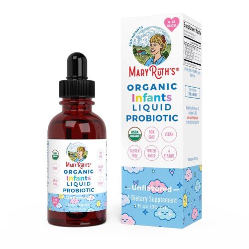 MaryRuth's Organic Infant Liquid Probiotic Drops - 1 fl oz: Vegan, Non-GMO, 300000 CFUs, Bifidobacterium Longum