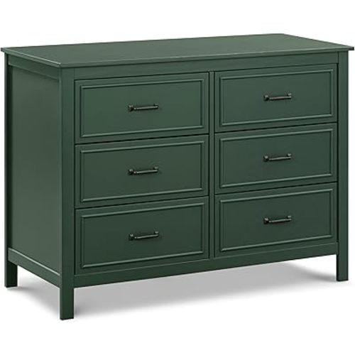 DaVinci Charlie 6-Drawer Double Dresser in Forest Green, GREENGUARD Gold Certified