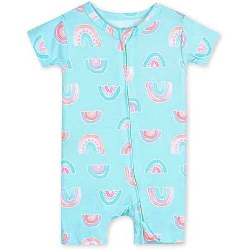 Gerber Unisex Baby Buttery Soft Short Sleeve Romper with Viscose Made from Eucalyptus