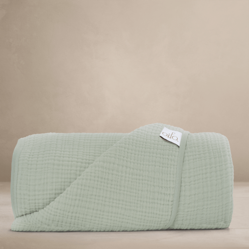 'Sea Moss' Sage Green - Premium Muslin Blanket