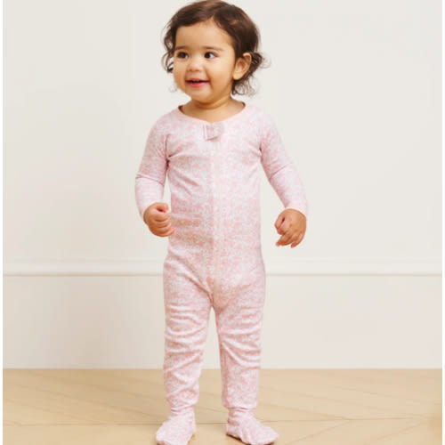 LAKE | Baby | Pima Cotton Pajamas | Beach Club Tidal Stripe Baby Sleeper