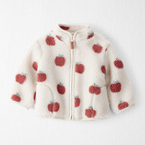Apple Print Baby Recycled Sherpa Jacket in Apple Print | Carter’s Oshkosh Canada
