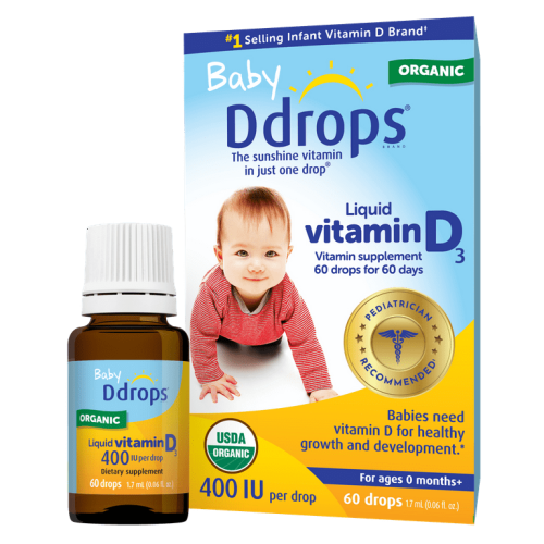 Baby Ddrops Liquid Organic Vitamin D3 Drops, 400 IU Per Drop, 0.06 fl oz