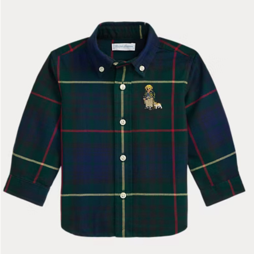 Polo Bear Plaid Oxford Shirt