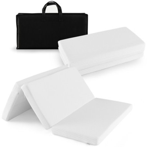 Babyjoy Tri-Fold Pack and Play Mattress Topper 38" x 26" Mattress with Carrying Bag