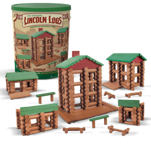 Lincoln Logs Frontier Cabin - 100th Anniversary Tin