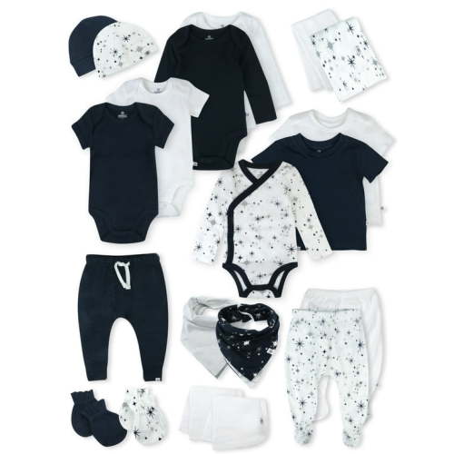 Honest Baby Apparel Organic Cotton Boy/Girl Hittin' The Town 20-Piece Gift Set, Newborn to 6m