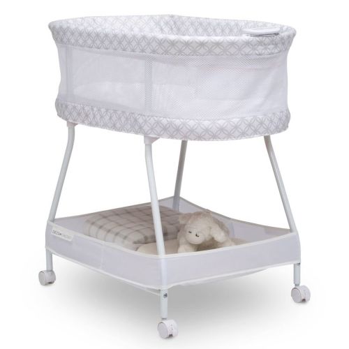 Delta Children Sweet Dreams Bassinet With Airflow Mesh - Gray Infinity