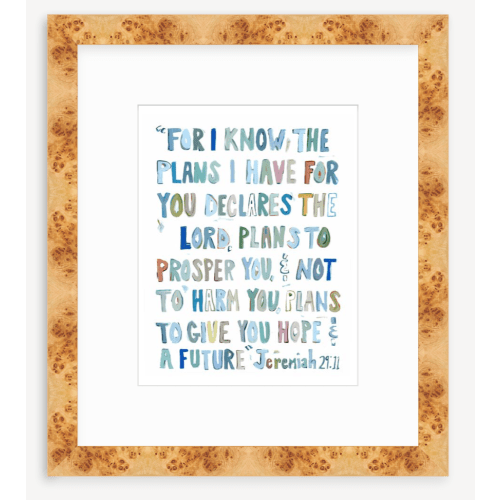 Jeremiah 29:11 BLUES on paper – Chelsea McShane Art