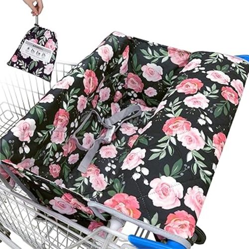Shopping Cart Cover for Baby Unicorn Castle 2 In1 High Chair Cover Universal Fit Grocery Cart Cover for Baby Girl Shopping Cart Seat Covers Machine Washable
