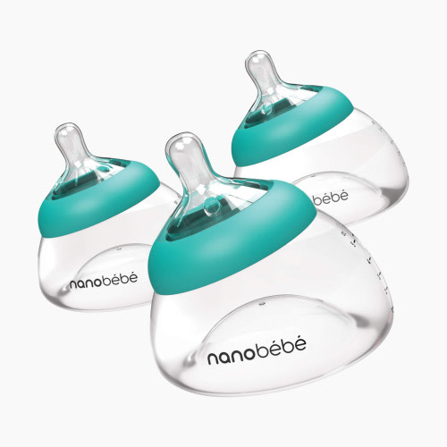 Nanobebe Breastmilk Bottle - Teal, 3