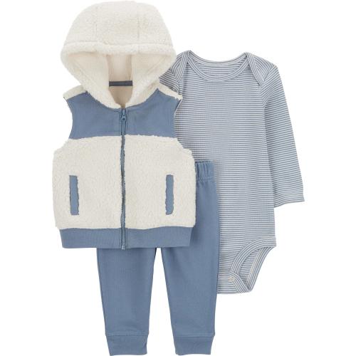 Carter's Child of Mine Baby Boy Vest Outfit Set, 3-Piece, Sizes 0/3-24 Months