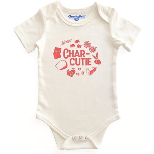 Char-cutie Cotton Short Sleeve Bodysuit | Gender Neutral Foodie Baby Jumper, Pregnancy Announcement, Housewarming