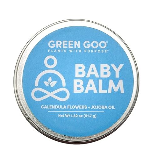 Green Goo Baby Balm, Organic Gentle Moisturizing & Soothing Baby Lotion, Helps Relieve Skin Irritations, 1.82 Oz Tin