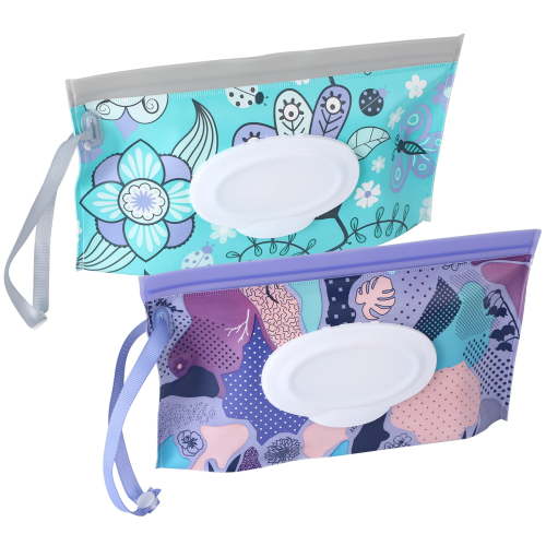 2PCS Baby Wipe Dispenser,Portable Refillable Wipe Holder, Wipe Dispenser Bag