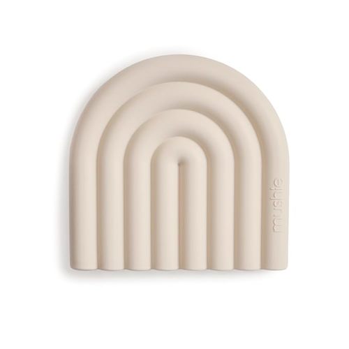 mushie Silicone Baby Teether Toy | Rainbow (Shifting Sand)