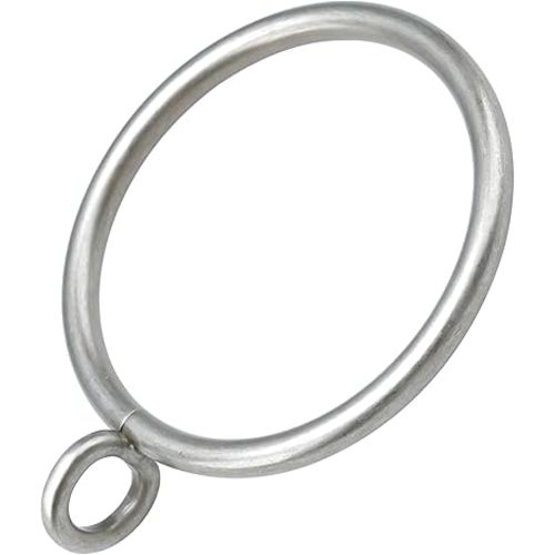 44 Pack Curtain Rings with Eyelets, Metal Drapery Ring for Pinch Pleat Curtains, Drape Ring 1.5 Inch I D Fits Up to 1.2 in Rod, Matte Silver