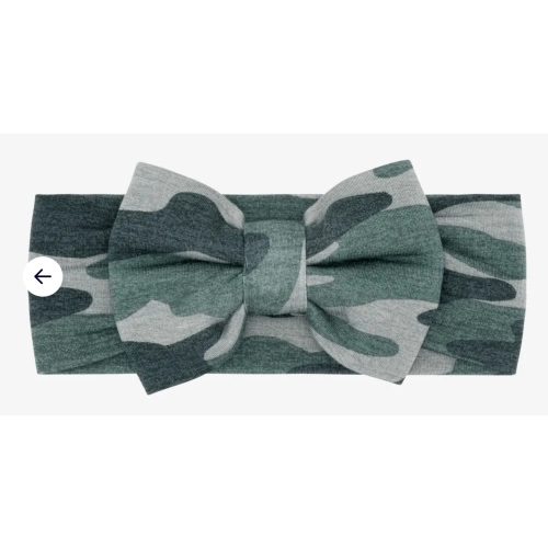 Vintage Camo Luxe Bow Headband - Little Sleepies