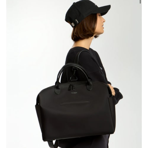 Emmy Nylon Full Diaper Bag - Black/Black