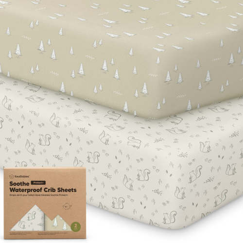 2-Pack Soothe [Protect+] Waterproof Crib Sheets