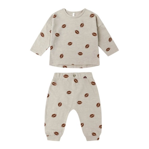 Football Print T-Shirt & Joggers Set