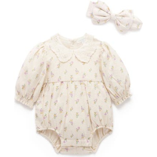Gathered Bodysuit & Headband, 3-6M