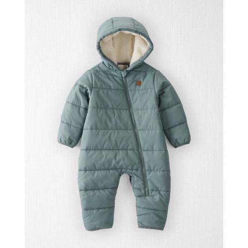 Aqua Slate Baby 1-Piece Snowsuit Made with Recycled Materials