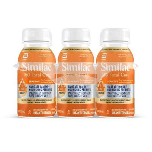 Similac 360 Total Care Sensitive Non-gmo Ready To Feed Infant Formula Bottles - 8 Fl Oz Each/6ct