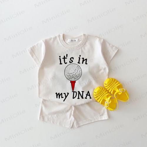 IT&#x27;S IN MY DNA Baby Golf 2-piece White Set