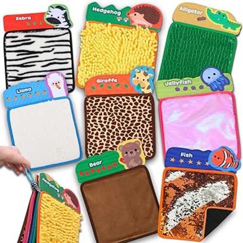 Sensory Mats for Kids, Sensory Mats for Autistic Children, Sensory Toys for Tactile Play, Sensory Floor Tiles, Sensory Disorder Toys, Sensory Interacitve Toys, Assorted Textured Play Mats