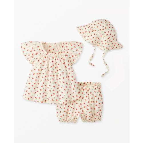 Baby Seersucker Hat, Shirt & Bloomers Set | Hanna Andersson