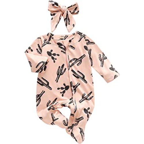 CIYCUIT Cactus Footies Zip Up Onesie Romper