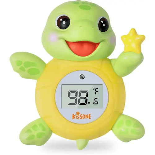 Baby Bath Thermometer, Digital Water Temperature Monitor for Newborns & Toddlers, Accurate Temperature Readings, BPA-Free, °F/°C, Floating Turtle Toy with Bath Water Safety