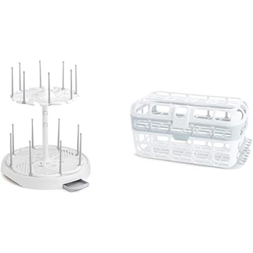 Munchkin High Capacity Drying Rack for 16 Baby Bottles, Dishwasher Basket for Wide Mouth Bottles and Accessories, 1 Pack