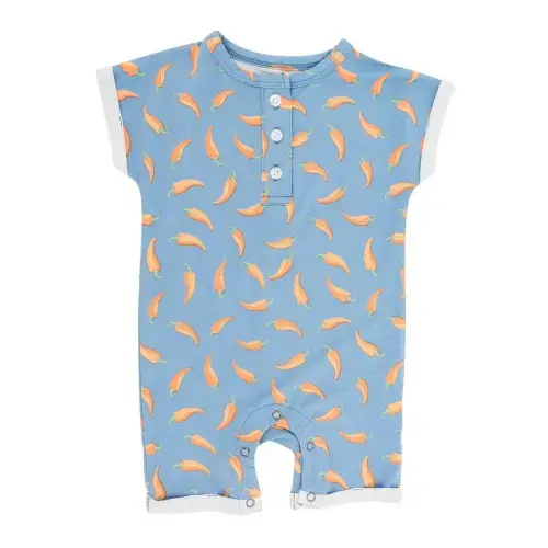 Button Romper - Chili Pepper – Manymoons