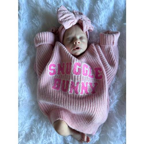 Knit Sweater, Snuggle Bunny Pink