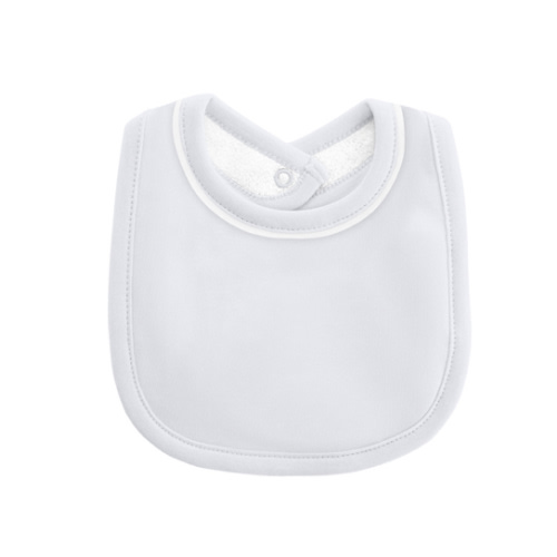 Baby Club Chic Blue Bib with White Piping