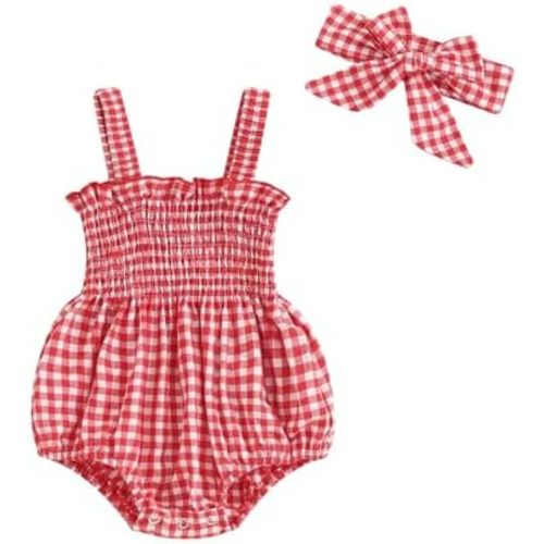 Newborn Baby Girl Bodysuit Sleeveless Halter Frill Romper One-piece Jumpsuit with Headband Summer Clothes Set