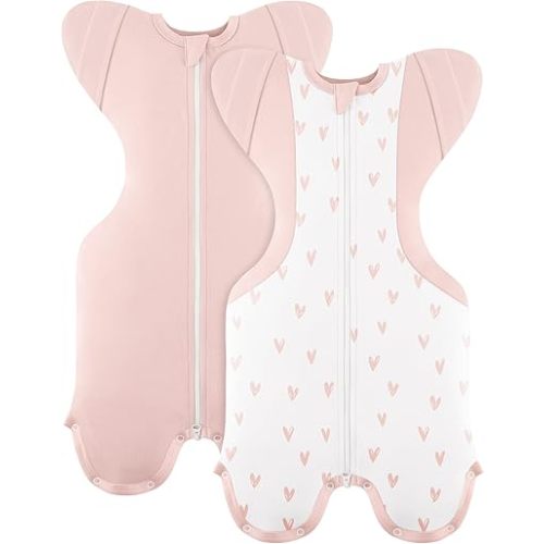 Susurration Baby Sleep Sack, Self-Soothing Swaddle for Newborns, Improves Sleep, Snug Fit Helps Calm Startle Reflex, Newborn Essentials for Baby, 2 Pack, 3-6 Months, 13-19 lb